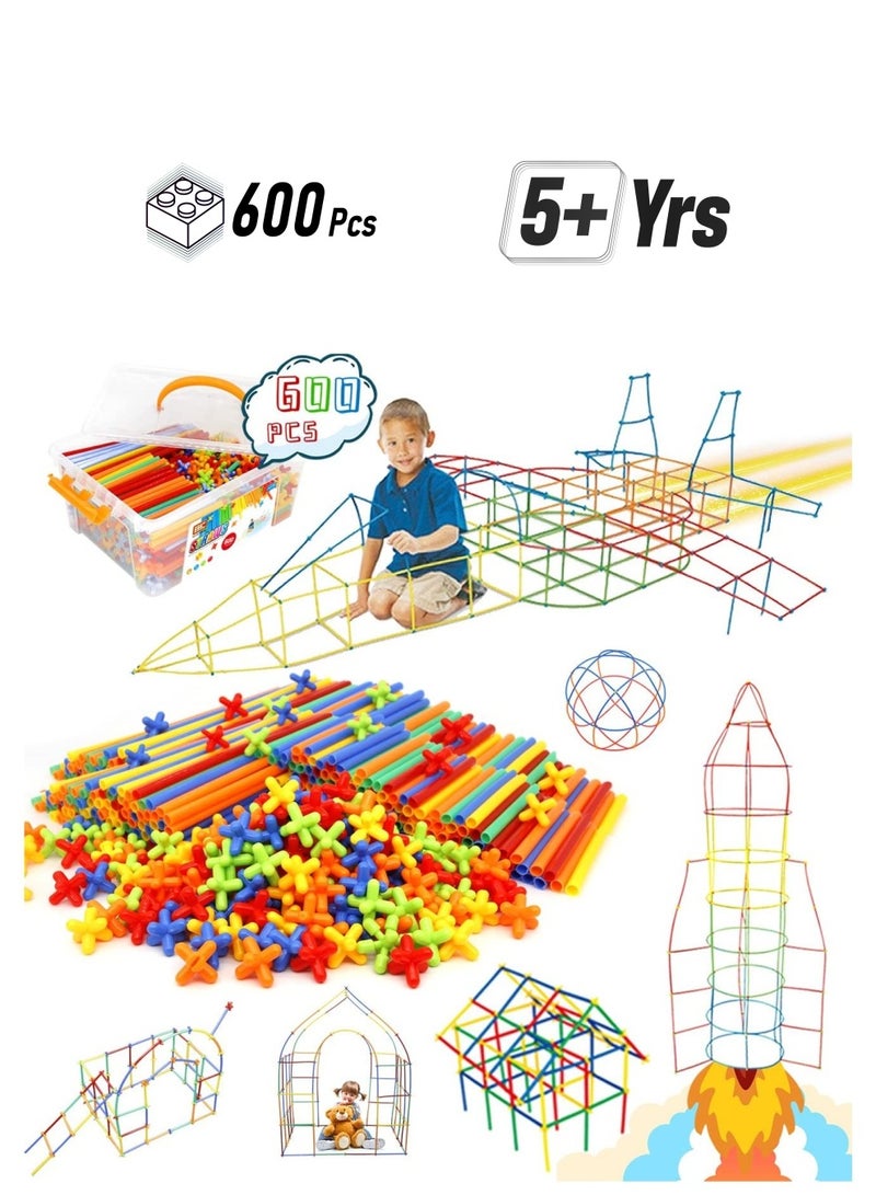 ألعاب البناء 600 قطعة من ألعاب القش - Image 1