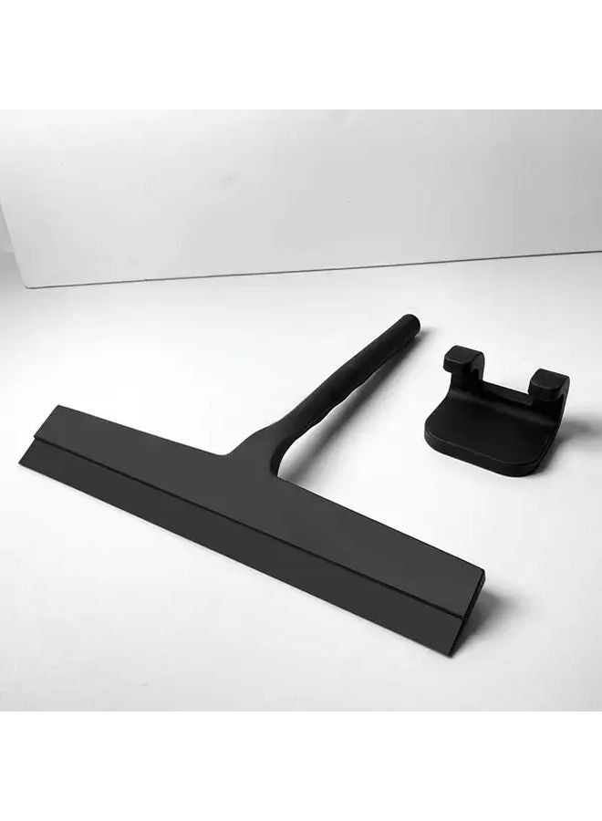 ممسحة سيليكون سوداء للاستحمام للأبواب الزجاجية والنوافذ وتنظيف السيارات - Image 1