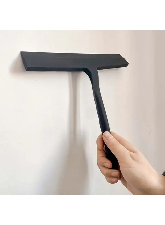 ممسحة سيليكون سوداء للاستحمام للأبواب الزجاجية والنوافذ وتنظيف السيارات - Image 4