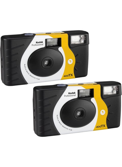 2 Pack of Kodak TriX 400 BW SingleUse Flash Camera 54 Exposures Total