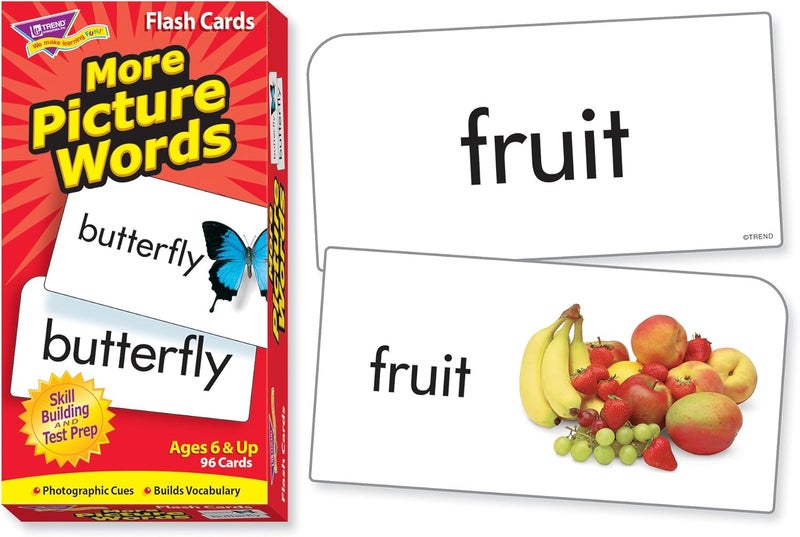 TREND Enterprises More Picture Words Skill Drill Flash Cards - 96 Cards for Language Development - Image 2