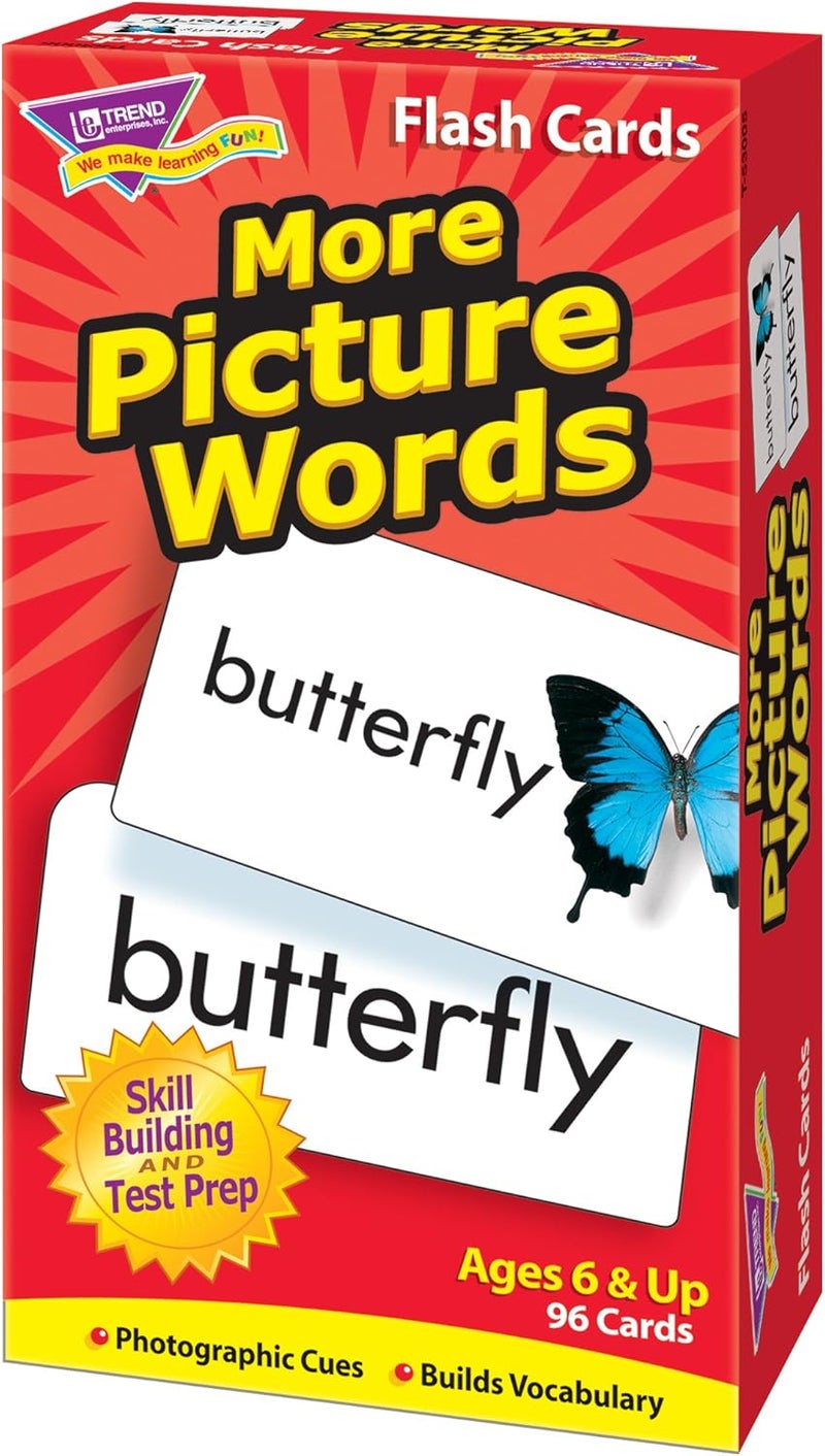 TREND Enterprises More Picture Words Skill Drill Flash Cards - 96 Cards for Language Development - Image 4