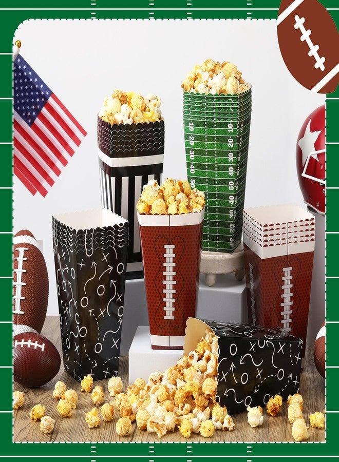 MotiMind 24 Pcs Football Party Supplies Kit Football Popcorn Boxes Football Party Popcorn Boxes Football Party Popcorn Buckets Football Party Decorations Set for Sport Party Favor - Image 4