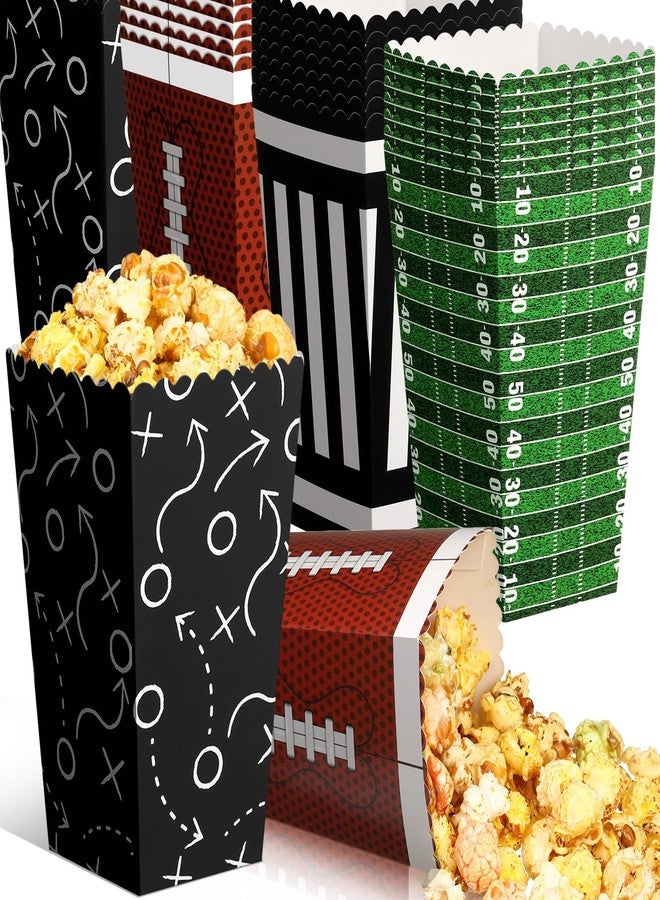 MotiMind 24 Pcs Football Party Supplies Kit Football Popcorn Boxes Football Party Popcorn Boxes Football Party Popcorn Buckets Football Party Decorations Set for Sport Party Favor - Image 1