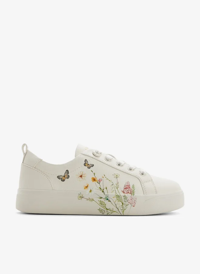 ALDO Printed Lace Up Low Top Sneakers
