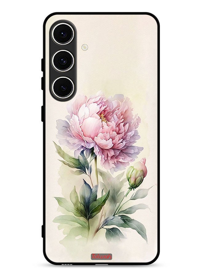 Tolwak Samsung Galaxy S24 FE 5G Protective Case Cover Watercolor Rose Paint Art - Image 1