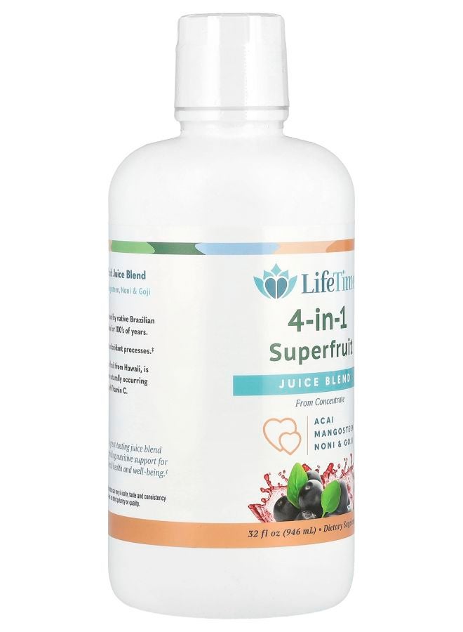 LifeTime Vitamins 4-In-1 Superfruit Juice Blend Acai Mangosteen Noni & Goji 32 fl oz (946 ml) - Image 2