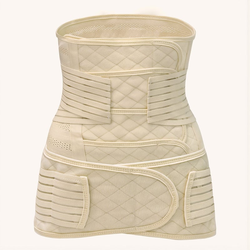 Easy Wear Postpartum Belt Step Guide Quick Adjust Busy Mom M Beige Set - Image 4