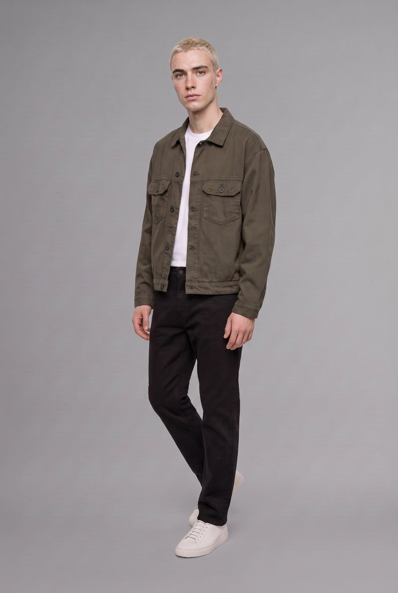 DeFacto Green Man Relax Fit Cotton Jacket Casual - Image 1