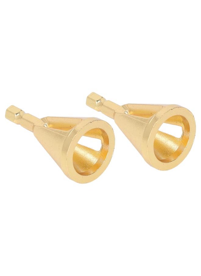Thoraya - 2pcs Deburring External Chamfer Tool Remove Burr Quick Release Hex Shank 3 Slot Deburring Chamfer Golden - Image 1