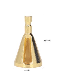 2pcs Deburring External Chamfer Tool Remove Burr Quick Release Hex Shank 3 Slot Deburring Chamfer Golden
