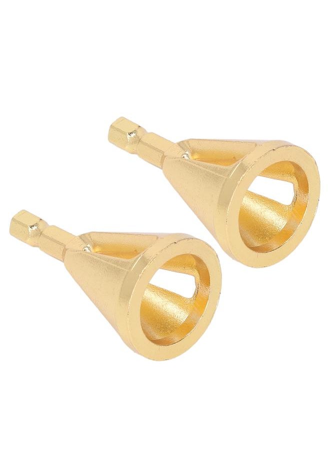 Thoraya - 2pcs Deburring External Chamfer Tool Remove Burr Quick Release Hex Shank 3 Slot Deburring Chamfer Golden - Image 1