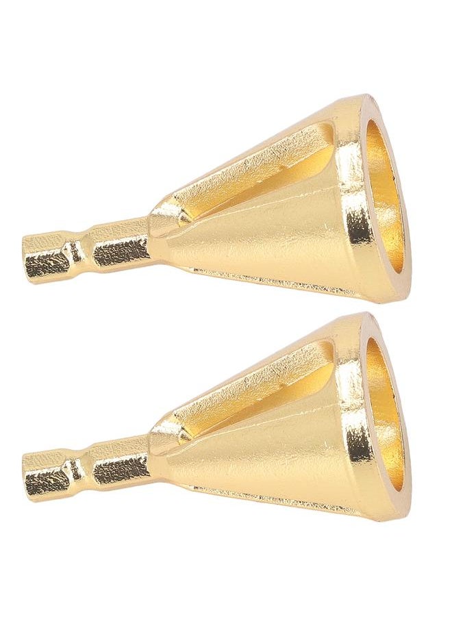 Thoraya - 2pcs Deburring External Chamfer Tool Remove Burr Quick Release Hex Shank 3 Slot Deburring Chamfer Golden - Image 1