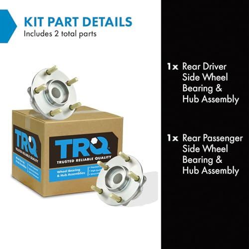 TRQ مجموعة تجميع محامل العجلات الخلفية وعمود العجلات TRQ 2 قطعة متوافقة مع ميتسوبيشي إكليبس 2005-2012 و غالانت 2004-2012 - Image 2