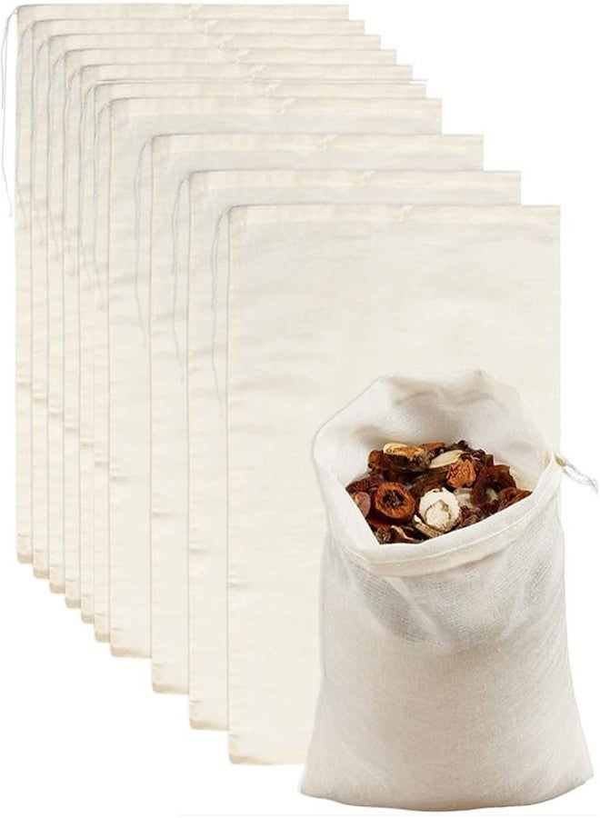 BIRDBRID Cheesecloth Filter Bags 8x12 Inches 100% Unbleached Cotton Muslin Bags for Straining, Reusable Cheese Cloths for Tea, Coffee, Herbs, Cooking & Brewing, Pack of 14 - Image 1