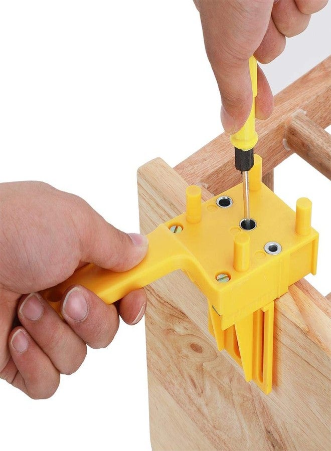Simlug Dowelling Jig, Woodworking Dowelling Jig Drill Bits Handheld Drill Guide Hole Saw Tools for Use with Most Hand and Power Drills - Image 4