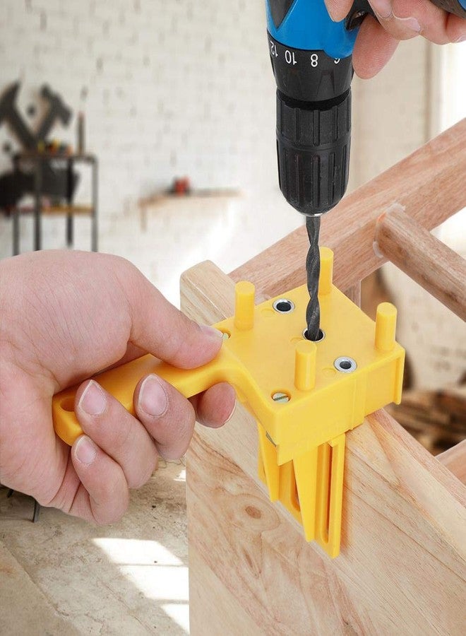 Simlug Dowelling Jig, Woodworking Dowelling Jig Drill Bits Handheld Drill Guide Hole Saw Tools for Use with Most Hand and Power Drills - Image 5