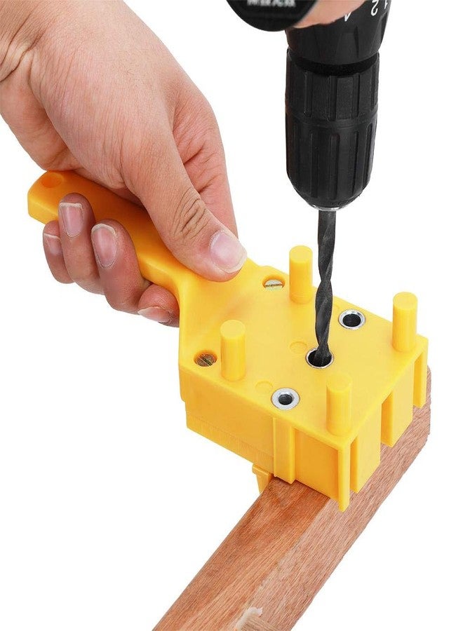 Simlug Dowelling Jig, Woodworking Dowelling Jig Drill Bits Handheld Drill Guide Hole Saw Tools for Use with Most Hand and Power Drills - Image 1
