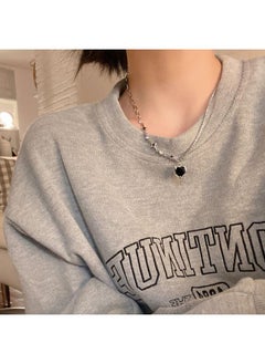 Autumn And Winter New Butterfly Love Necklace Female Niche Design High-grade Titanium Steel Sweater Chain All-match Pearl Accessories