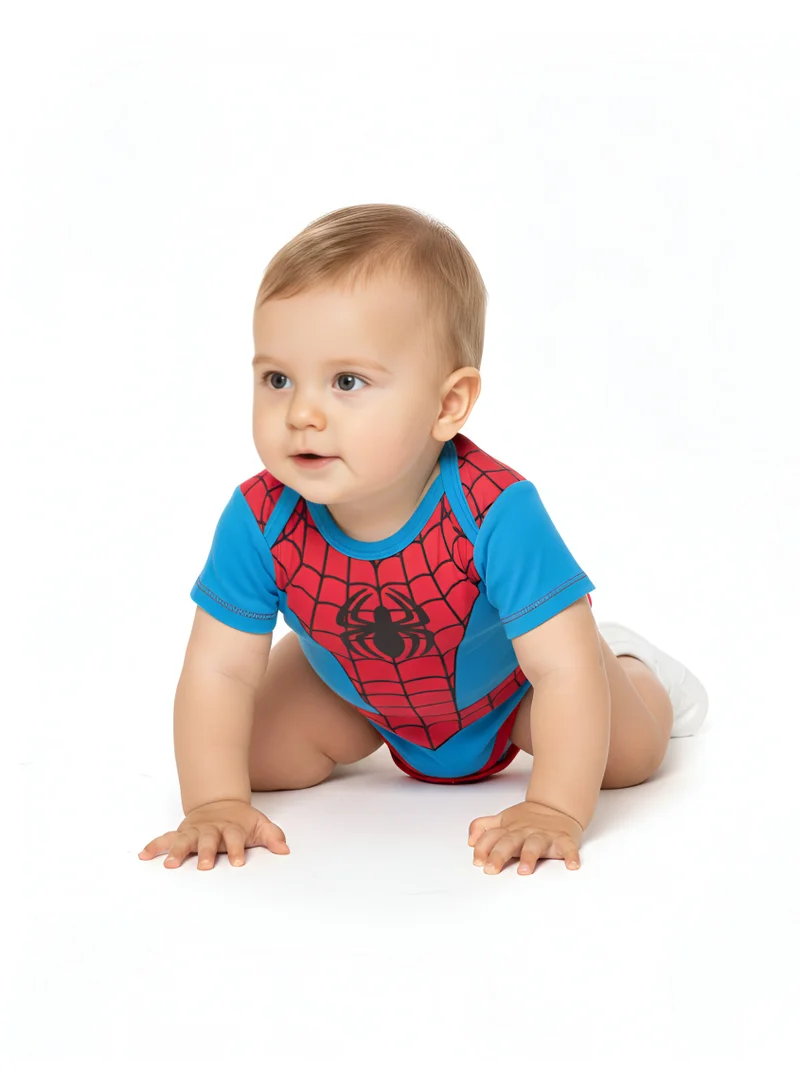 Bambimici Bambimici Spiderman Printed Onesie Short Sleeve