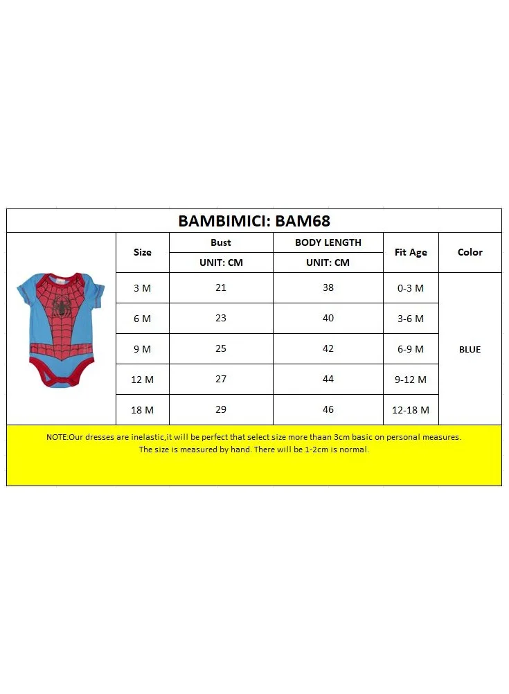 بمبىمىشى Bambimici Spiderman Printed Onesie Short Sleeve