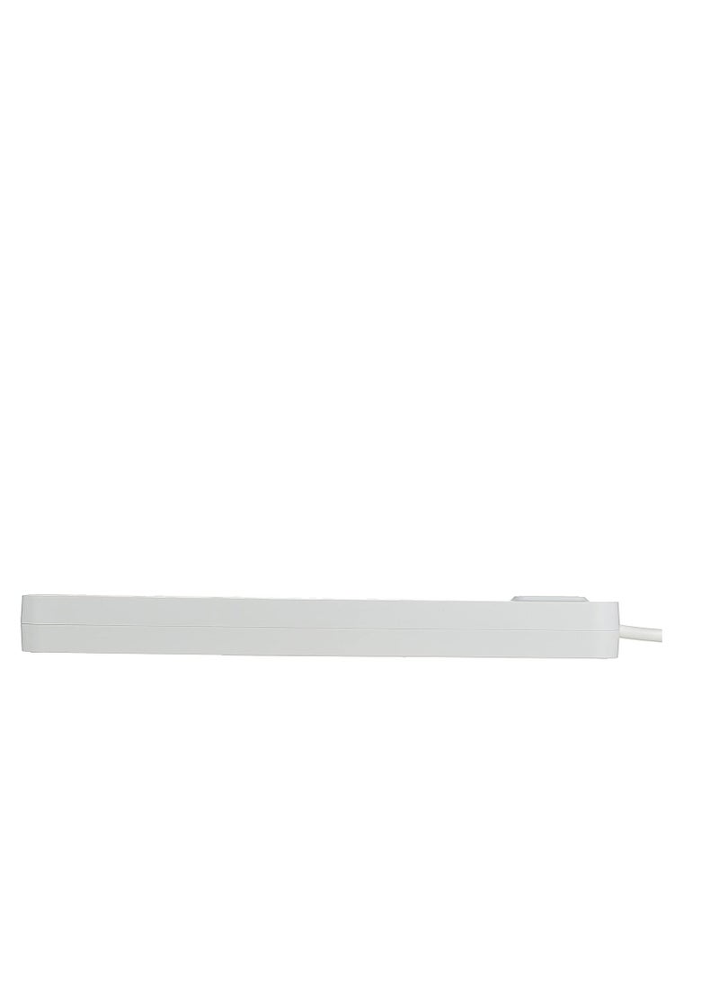 belkin Belkin 6 Way/6 Plug 3m Power Extension Strip with On/Off Switch for Televisions, Gaming Consoles, Home, Office and More - White  - Image 4