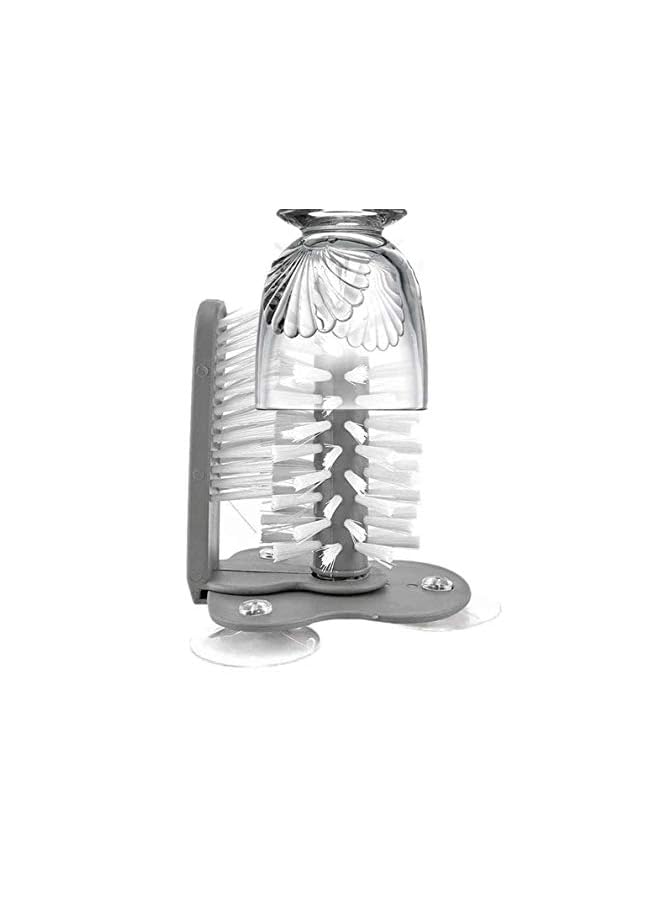 Bingcute Glass Washer With Double Sided Brush Glass Cup Brush Cleaner With Suction Cups Standing Glass Bottle Cup Cleaner For Kitchen Sink Washing Cleaning Tools - Image 2