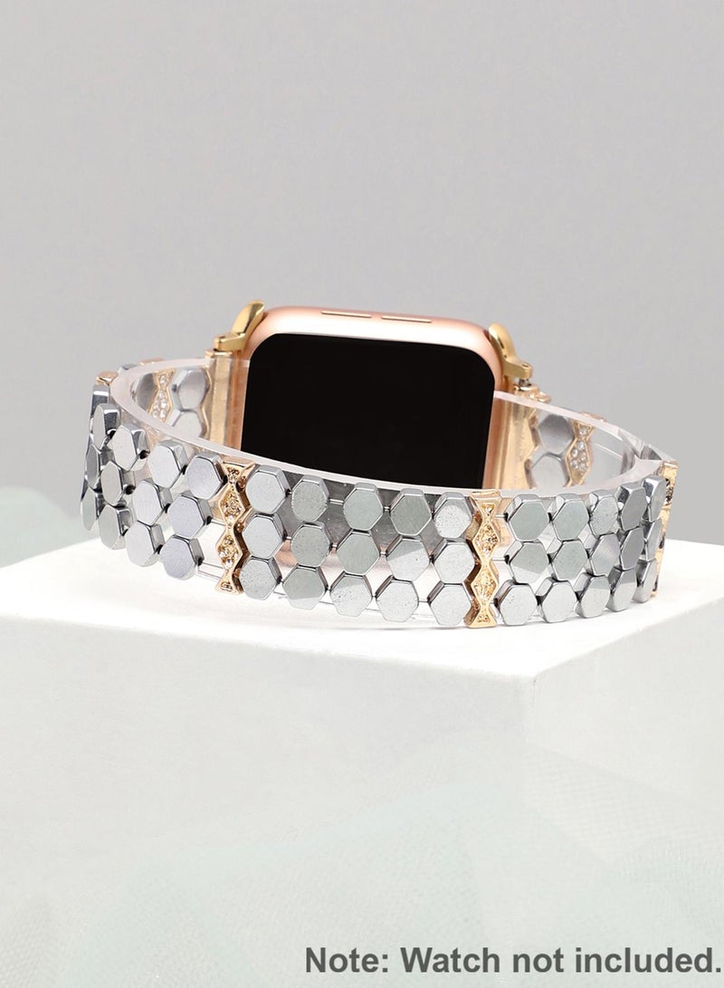 Haute Sauce Embellished Stainless Steel Apple Watch Strap For Women | 38mm/40mm/41mm - Image 3