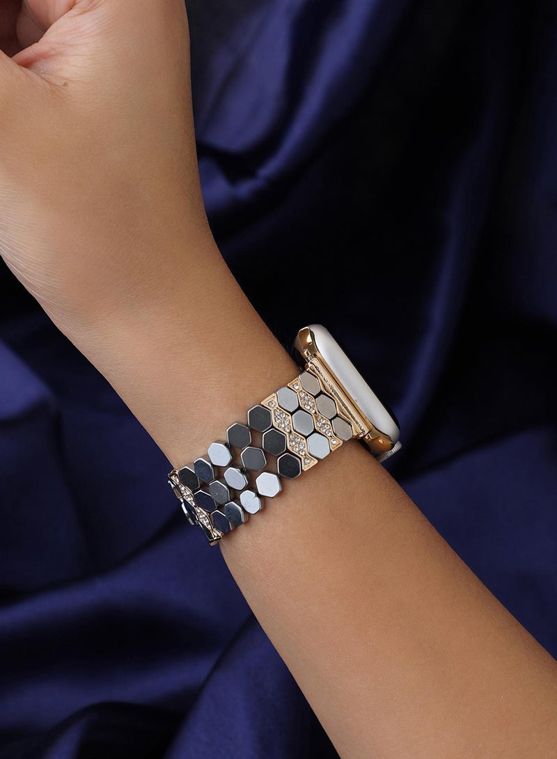 Haute Sauce Embellished Stainless Steel Apple Watch Strap For Women | 38mm/40mm/41mm - Image 5