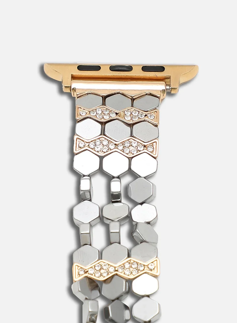 Haute Sauce Embellished Stainless Steel Apple Watch Strap For Women | 38mm/40mm/41mm