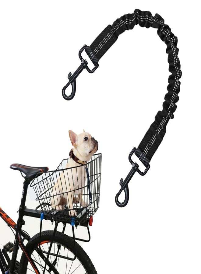 TTFdacai Dog Seat Belt for Bike Basket, Bike Leash, Retractable Bicycle Dog Seatbelt Seatbelt Extender for Bicycle Baskets, Racks or Pet Carriers (Black) - Image 1