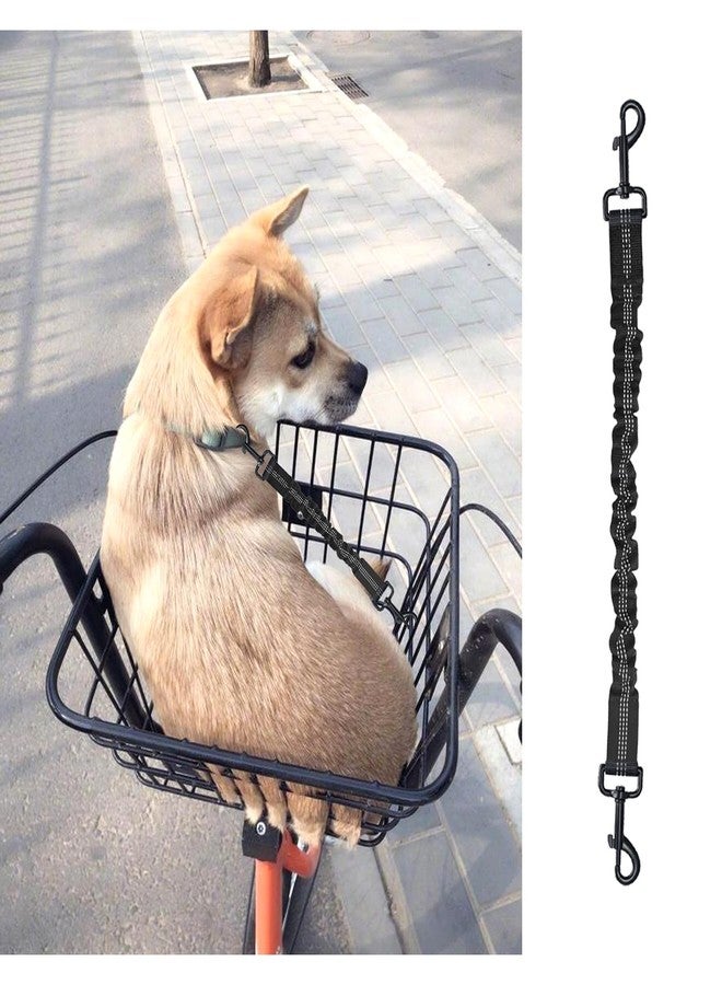 TTFdacai Dog Seat Belt for Bike Basket, Bike Leash, Retractable Bicycle Dog Seatbelt Seatbelt Extender for Bicycle Baskets, Racks or Pet Carriers (Black) - Image 4