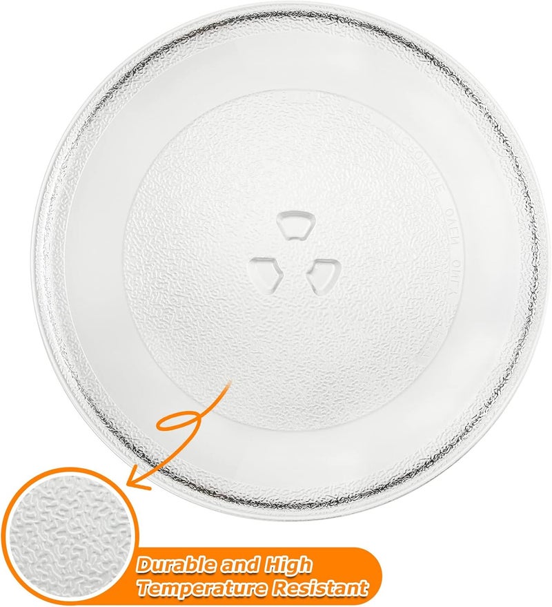 JMIATRY Microwave Turntable Glass Plate, 255mm Microwave Plate Replacement with 3 Fixers, Microwave Glass Plate with Turntable Ring and Support - Image 3