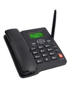 Generic Cordless Phone Desktop Telephone Support GSM 850/900/1800/1900MHZ Dual SIM Card 2G Fixed Wireless Phone with Antenna Radio Alarm Clock Funtion for House Home Call Center Office Company Hotel  - Image 1