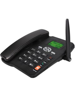 Generic Cordless Phone Desktop Telephone Support GSM 850/900/1800/1900MHZ Dual SIM Card 2G Fixed Wireless Phone with Antenna Radio Alarm Clock Funtion for House Home Call Center Office Company Hotel  - Image 2