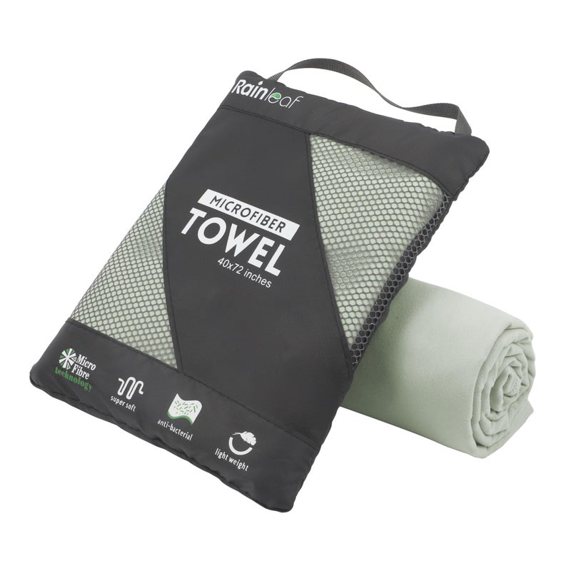 Rainleaf Microfiber Towel Perfect Travel & Gym & Camping Towel. Quick Dry - Super Absorbent - Ultra Compact - Lightweight. Suitable for Trip, Beach, Shower, Backpacking, Pool - Image 1