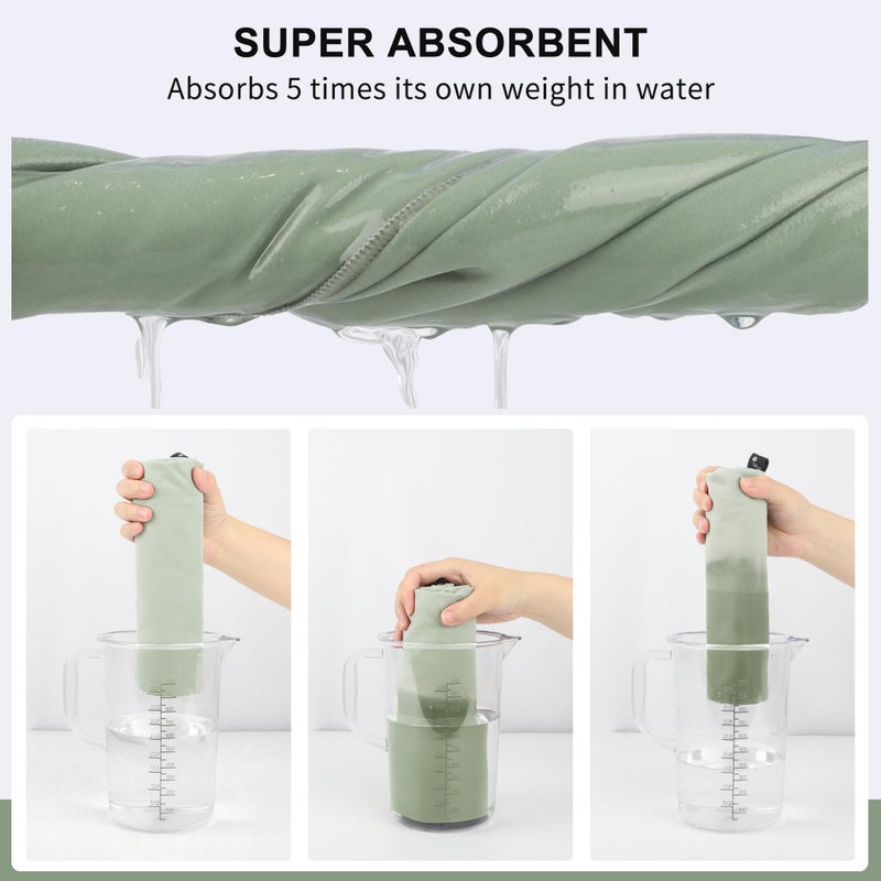 Rainleaf Microfiber Towel Perfect Travel & Gym & Camping Towel. Quick Dry - Super Absorbent - Ultra Compact - Lightweight. Suitable for Trip, Beach, Shower, Backpacking, Pool - Image 4