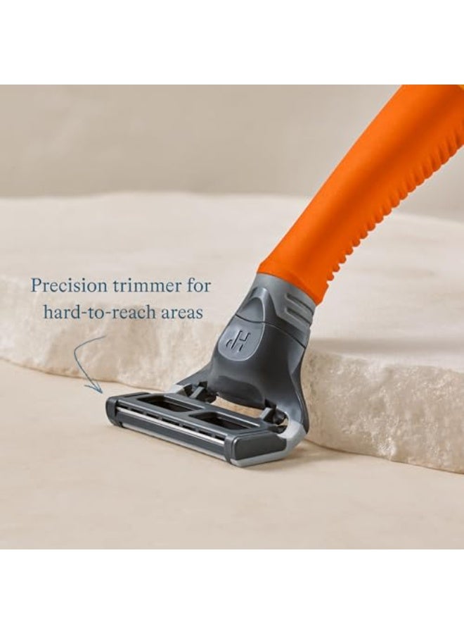 Harry's Shaving Kit for Men - Razor Handle, 15 Razor Blade Refills, and Travel Blade Cover - Orange - Image 3