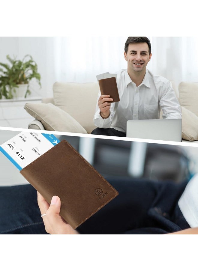 رينجسان حافظة جواز سفر جلدية من Ringsun للرجال والنساء، حافظة جواز سفر RFID، حامل جواز سفر للسفر للعائلة  - Image 5