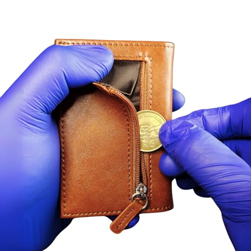 Bracevor Premium Popup Card Holder Trifold Leather Wallet for Men Women - Brown |4 Pockets+ID Window+Currency Slot + Coin Pocket | RFID & NFC Blocking | Magnetic Closure - Image 4