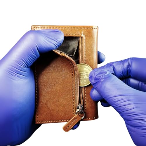 Bracevor Premium Popup Card Holder Trifold Leather Wallet for Men Women - Brown |4 Pockets+ID Window+Currency Slot + Coin Pocket | RFID & NFC Blocking | Magnetic Closure - Image 2