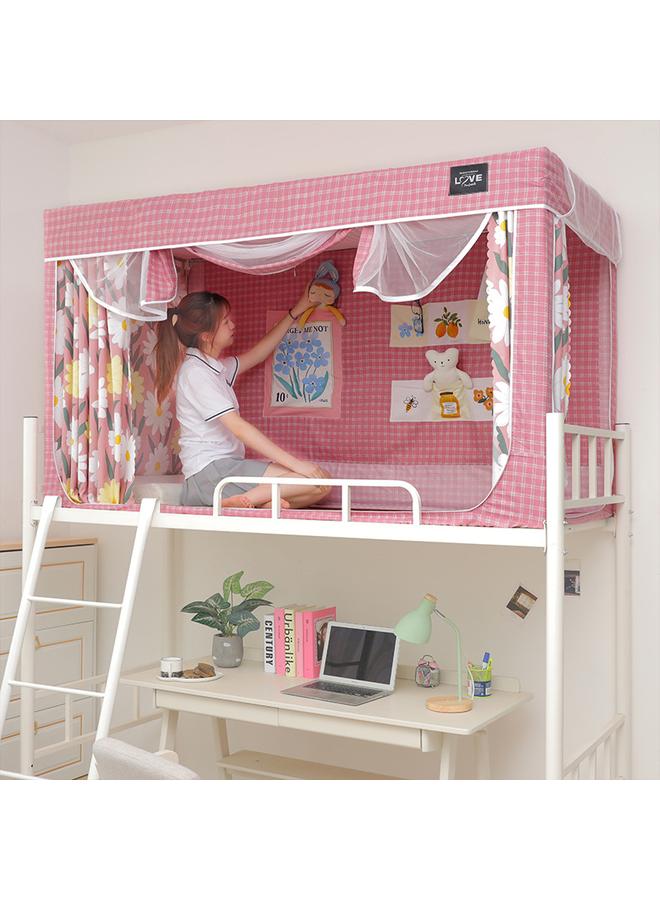 Bluejw RI0T Bed Curtain Mosquito Net Student Dormitory Upper Bed Single Lower Bed Upper Bed Female Male Fully Enclosed Shading Integrated - Image 5
