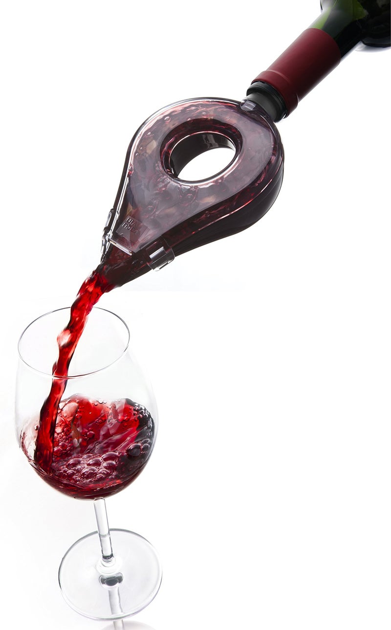 Vacu Vin Wine Aerator Instant Wine Pourer and Aerating Spout Enhances Flavor Aroma While Pouring Fits Most Bottles SpillFree EasytoUse Wine Accessory for Red and White Wines