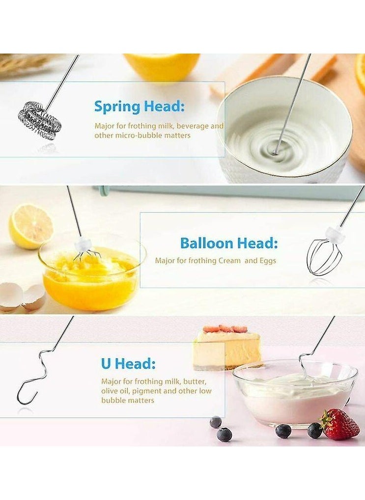 LePRESSO - 3IN1 Milk Frother with Interchangeable Whisks / Mixes Batter & Sauce / Whips Cream & Eggs / 3 Speed Levels / Quick Frothing - Black - Image 1