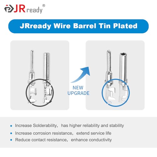 JRready ST6449 Deutsch Stamped Pin Kit 146PCS, Size 12 16 Open Barrel Contacts 18-12AWG w/Pin Removal Tool, for DT, DTP, DRC, DTV, AEC,Strike Series - Image 4
