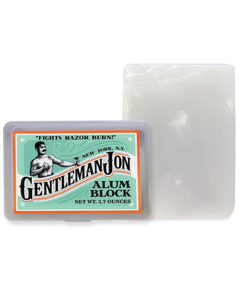 Gentleman Jon 3.7 Ounce Alum Block in Plastic Case - Upgrade Your Shave - Soothing Aftershave Solution for Shaving Razor Burn Relief - Travel Friendly Durable Plastic Case Included, Aftershave for Men - Image 1