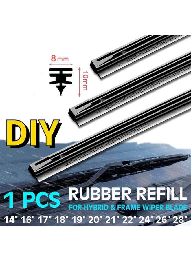 2pcs 22 Inch 550mm Universal Hybrid Frame Car Wiper Blades with Insert Rubber - Image 4