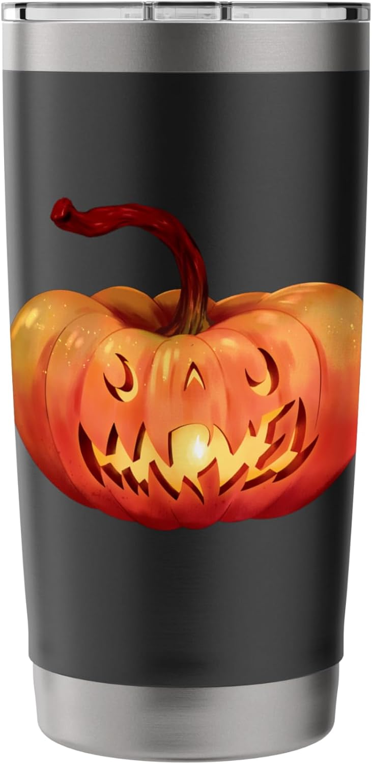 Marvel SpiderMan  Venom Halloween Pumpkin JackoLanterns Stainless Steel Insulated Tumbler - Image 2