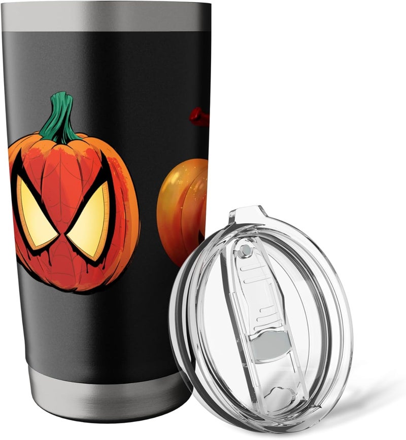 Marvel SpiderMan  Venom Halloween Pumpkin JackoLanterns Stainless Steel Insulated Tumbler - Image 5