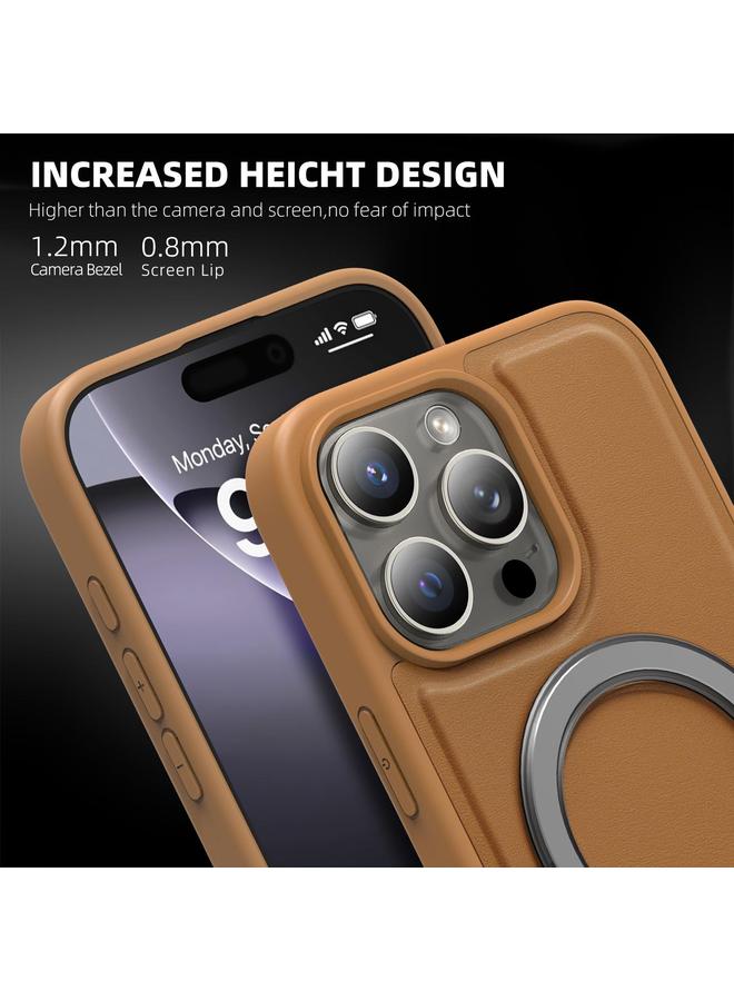 S-TOP Case For iPhone 13 Pro Silver Shield MagSafe Holder Shockproof Phone Case - Image 5